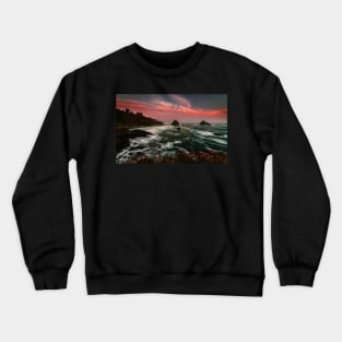 Sunset at a Rocky Beach Crewneck Sweatshirt